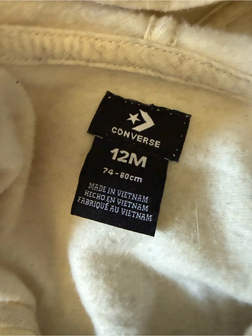 Converse Cream Sweat Outfit with Pink Logo